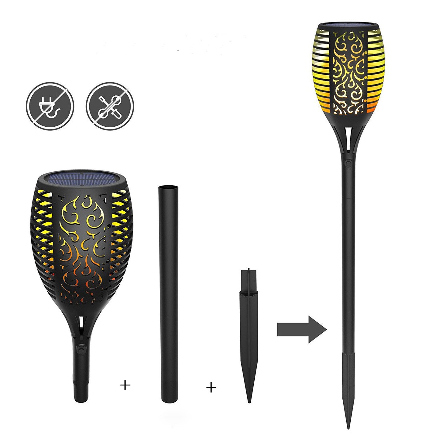 Solar Flame Torch Light – Waterproof Outdoor Garden Decor Lamp